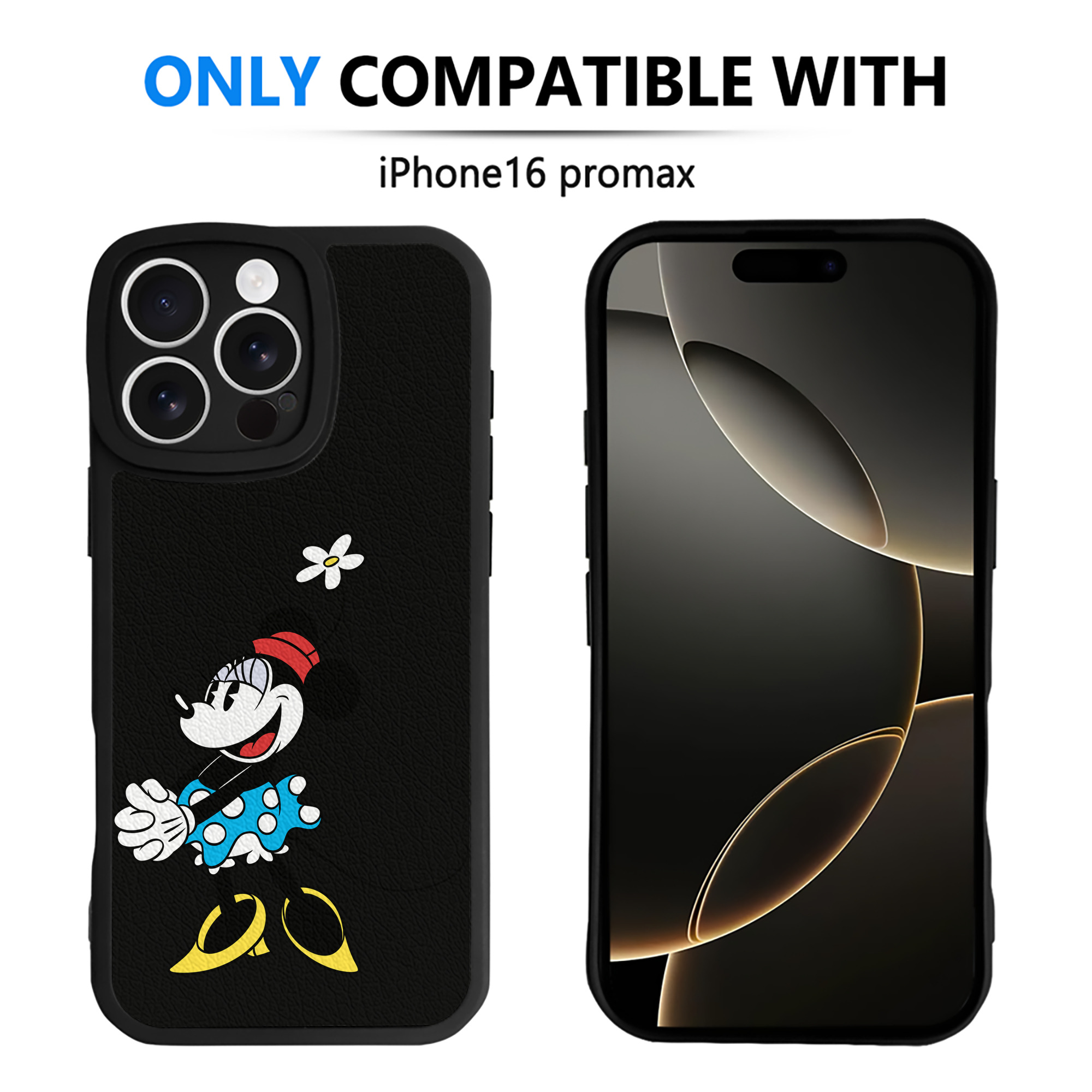 （画像用） ミッキーマウス Mickey Mouse 【iPhone 16シリーズ対応】シリコンスマホケース（レザー調） 材質：シリコン